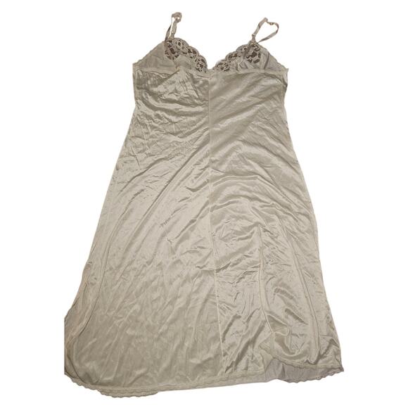 Vintage Sears Lingerie Slip  Nylon Lace Nightgown Size 38 Average Length (719) - Picture 4 of 7